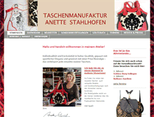 Tablet Screenshot of a-stahlhofen-taschenmanufaktur.de